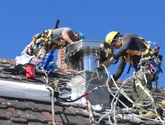 Protective chimney cap installed by Alhambra Chimney Sweep in Alhambra, CA