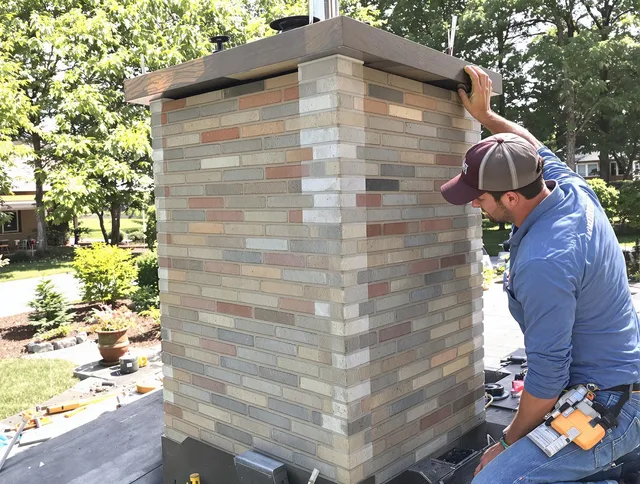 Alhambra Chimney Sweep completing a modern chimney remodel in Alhambra, CA