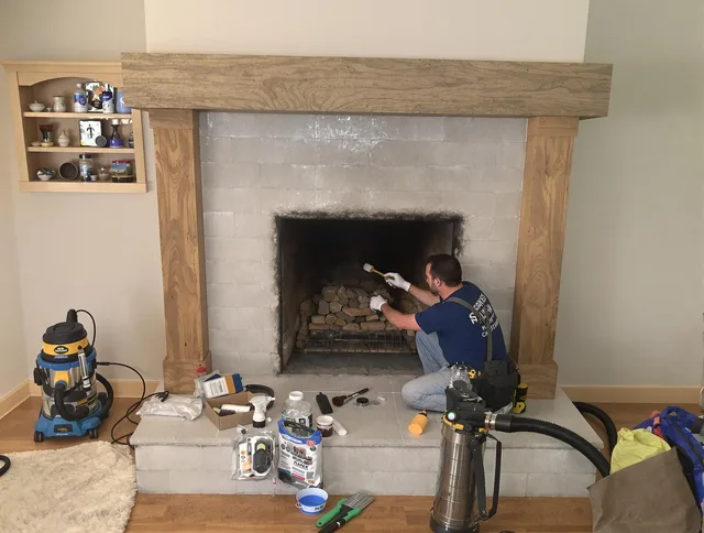 Detailed creosote removal process by Alhambra Chimney Sweep in Alhambra, CA