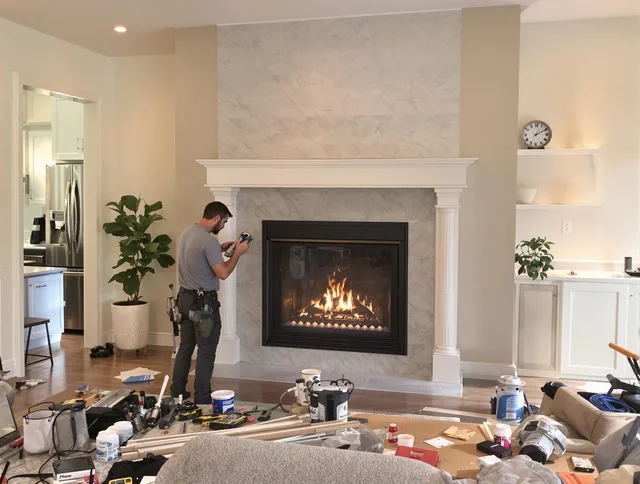 Newly installed fireplace by Alhambra Chimney Sweep in Alhambra, CA