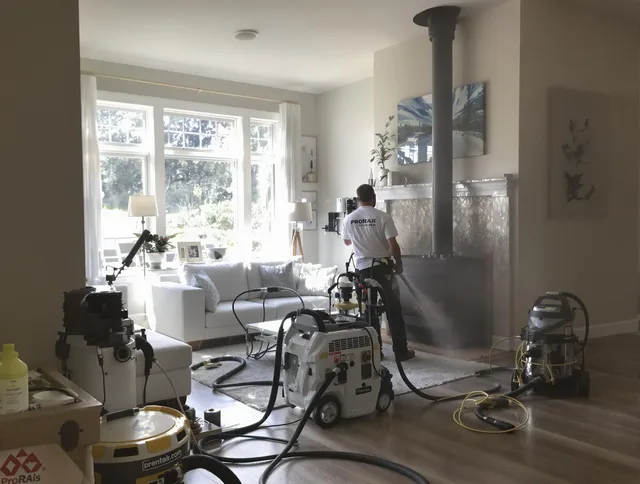 Soot removal service by Alhambra Chimney Sweep for a fireplace in Alhambra, CA